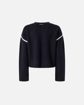 Pullover mit Rundhalsausschnitt und Schmuckstickerei -  | Pinko