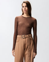 Crew-neck sweater with sequins -  | Pinko