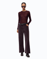 Pullover mit Rundhalsausschnitt und Pailletten - Lila | Pinko