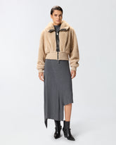 Bomberjacke aus Stoff mit Pelzeffekt -  | Pinko