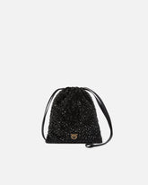 Baby Slouchy Bag fully rhinestoned shoulder pouch -  | Pinko
