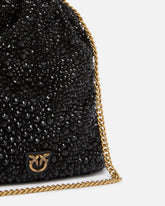 Baby Slouchy Bag fully rhinestoned shoulder pouch -  | Pinko