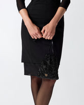 Baby Slouchy Bag fully rhinestoned shoulder pouch -  | Pinko