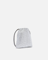 Baby Slouchy Bag fully rhinestoned shoulder pouch -  | Pinko