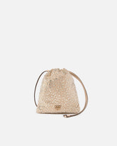 Baby Slouchy Bag fully rhinestoned shoulder pouch -  | Pinko