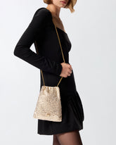 Baby Slouchy Bag fully rhinestoned shoulder pouch -  | Pinko