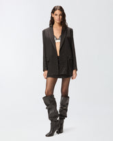 Oversize-Blazer mit Strasssteinen -  | Pinko