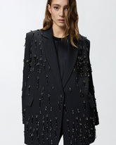 Blazer with crystals and pearls -  | Pinko