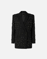 Blazer with crystals and pearls -  | Pinko