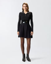 Pleated ribbed dress -  | Pinko