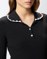 Pleated ribbed dress -  | Pinko