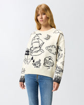 Pullover mit Rundhalsausschnitt und Mustern -  | Pinko