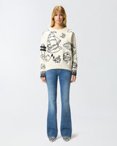 Pullover mit Rundhalsausschnitt und Mustern -  | Pinko