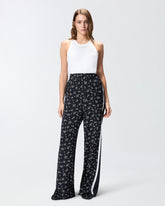 Hose Wide Leg aus bedruckter Jacquard-Viskose -  | Pinko