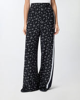 Hose Wide Leg aus bedruckter Jacquard-Viskose -  | Pinko
