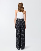 Hose Wide Leg aus bedruckter Jacquard-Viskose -  | Pinko