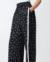 Hose Wide Leg aus bedruckter Jacquard-Viskose -  | Pinko