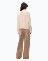 Wool and cashmere turtleneck sweater - Beige | Pinko