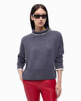 Rollkragenpullover aus Wolle und Kaschmir - Dunkelgrau | Pinko