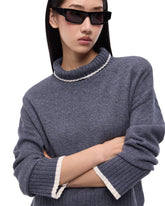 Rollkragenpullover aus Wolle und Kaschmir - Dunkelgrau | Pinko