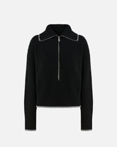 Pullover aus Wolle und Kaschmir mit Reißverschluss -  | Pinko