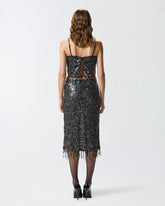 Bleistiftrock mit Pailletten und Kristallen -  | Pinko