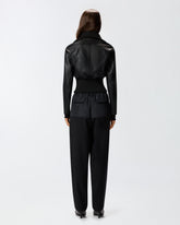 Kurze Jacke aus Nappaleder und Strick -  | Pinko