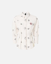 Poplin shirt with all-over print -  | Pinko