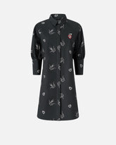 Short tattoo-print shirt dress -  | Pinko