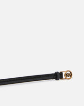 Schmaler Gürtel aus glänzendem Leder, 1 cm breit -  | Pinko