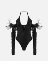 Bodysuit with feathers -  | Pinko