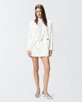 Mini skirt with crystals and pearls -  | Pinko