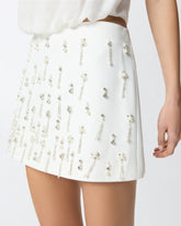 Mini skirt with crystals and pearls -  | Pinko