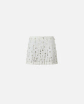Mini skirt with crystals and pearls -  | Pinko