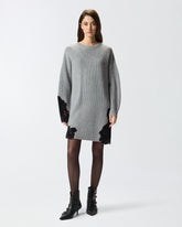 Knit mini dress with lace -  | Pinko