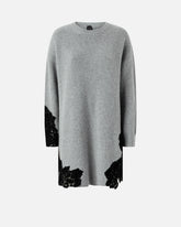 Knit mini dress with lace -  | Pinko