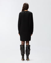 Knit mini dress with lace -  | Pinko