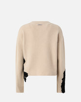 Pullover mit Rundhalsausschnitt und Spitze -  | Pinko