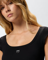 Ribbed top with Love Birds logo -  | Pinko