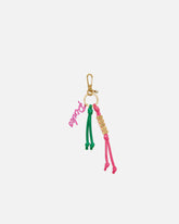 Key ring with beads and PINKO lettering logo -  | Pinko