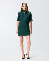 T-shirt-style dress with rhinestones -  | Pinko