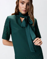 T-shirt-style dress with rhinestones -  | Pinko