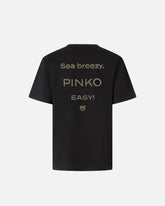 Rhinestone logo T-shirt -  | Pinko