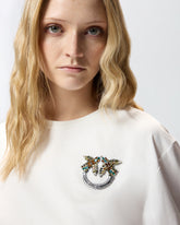 T-shirt with Love Birds jewel detail -  | Pinko