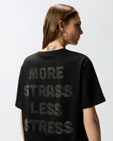 T-Shirt More Strass Less Stress -  | Pinko