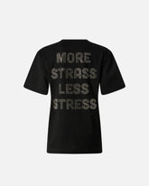 T-Shirt More Strass Less Stress -  | Pinko