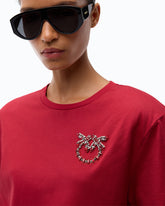 T-shirt with Love Birds jewel detail -  | Pinko
