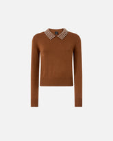 Pullover mit Kragen und Strasssteinen -  | Pinko