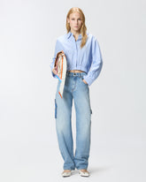Two-tone balloon-fit jeans -  | Pinko
