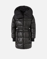 Technical canvas down jacket with logo print -  | Pinko